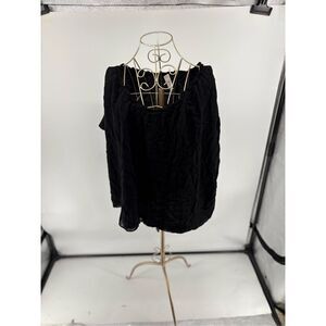 Hatch Maternity Women’s short sleeve blouse Black One Size Viscose Wool